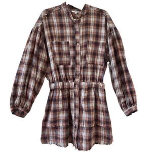Fate fall plaid mini dress size small